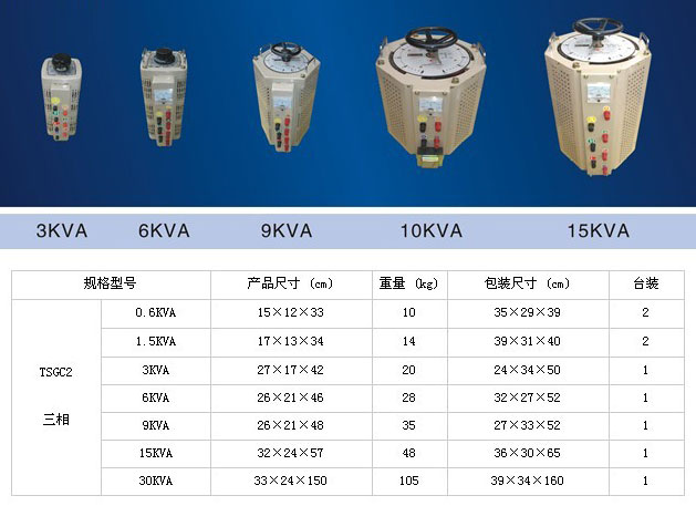 TDGC2J單相手動調壓器（qì）(3KVA）